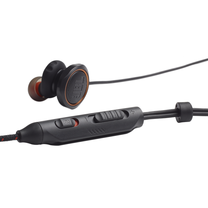 JBL Quantum 50C - Black - Wired in-ear gaming headset with USB-C adapter - Detailshot 2 image number null